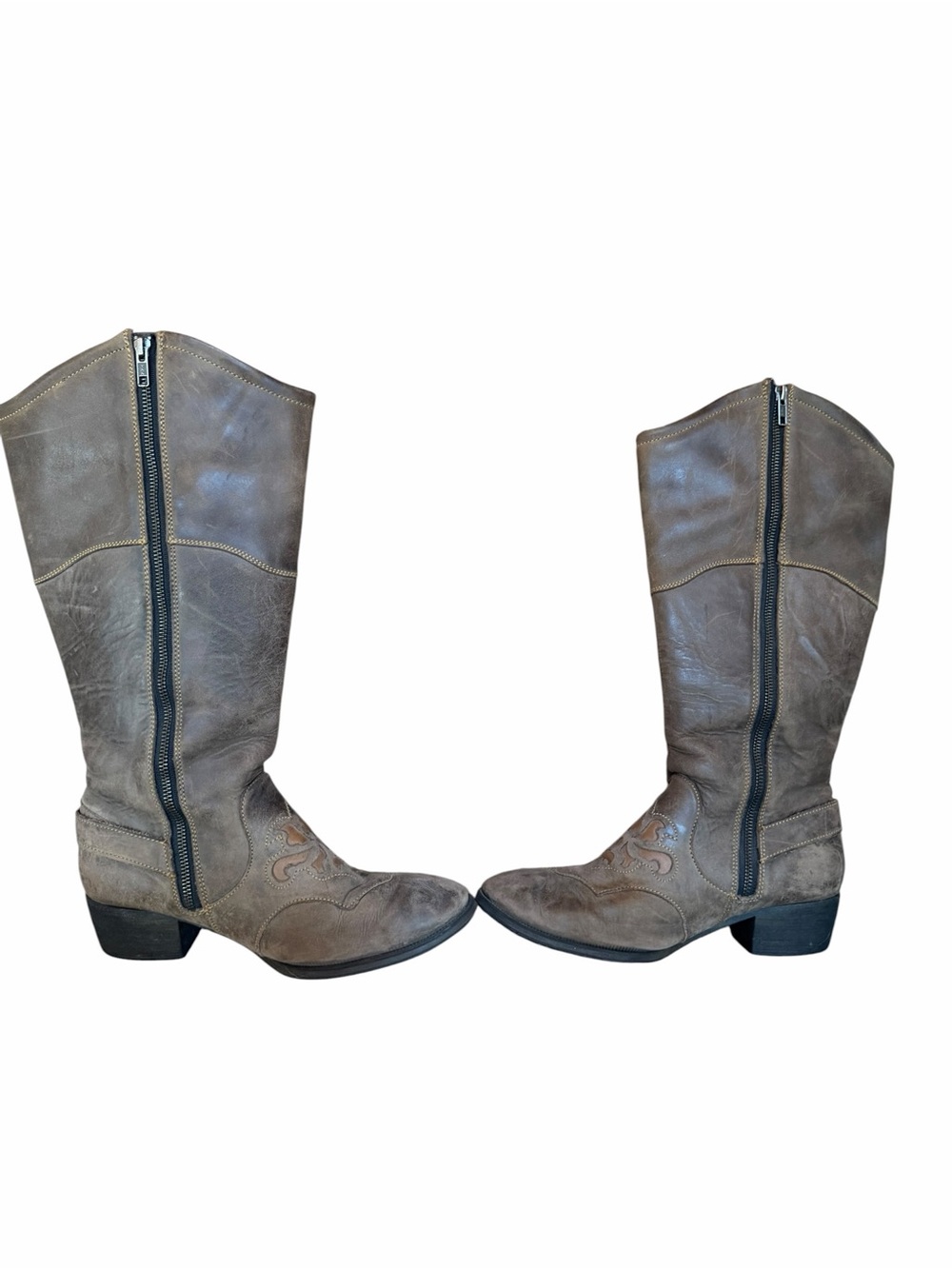 Born Montana Hand-Finished High-Quality Distressed Leather Riding Boots - Picture 5 of 10